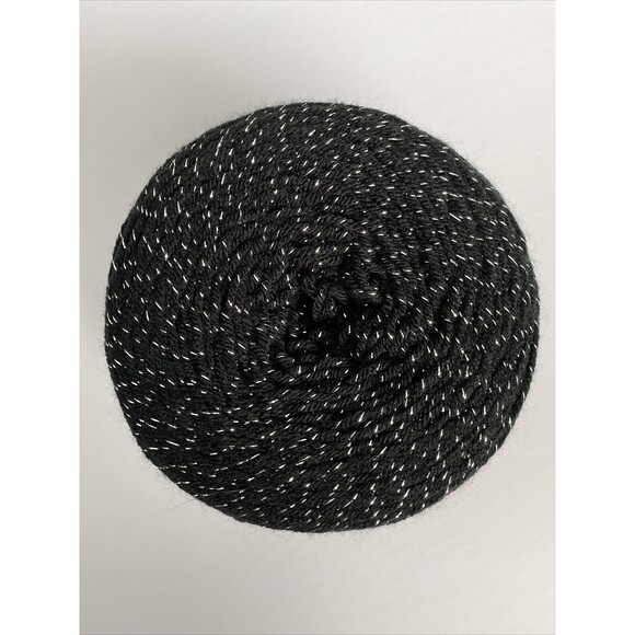 I LOVE THIS YARN BLACK and Silver METALLIC  10oz NEW Hobby Lobby 504 Yds - Picture 4 of 5